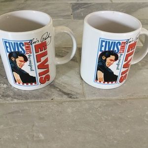 *Used* Pair of Elvis Presley Always the Original Coffee Cups